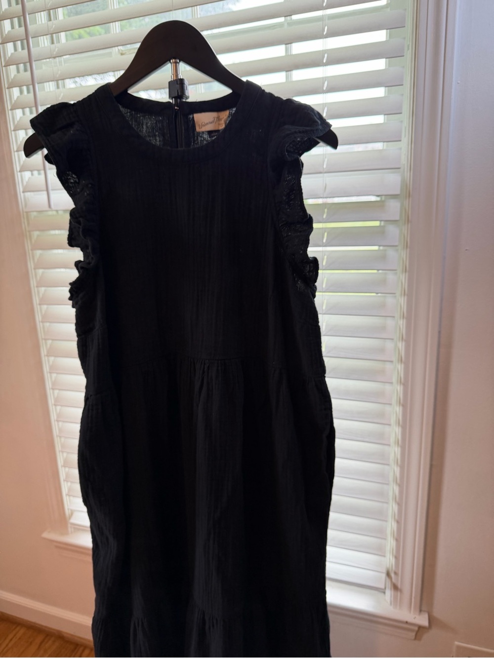 Universal Thread Black Ruffle Sleeve Maxi Dress - Picture 5 of 8